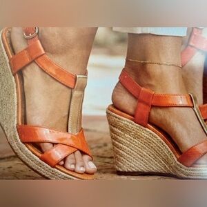 Vibrant Orange and Pink Women's Sandals